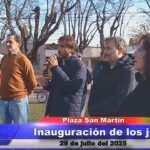 Inauguran juegos en la plaza San Martín